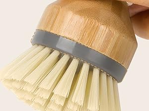 bamboo scrub brush dish washing brush kitchen cleaning brush