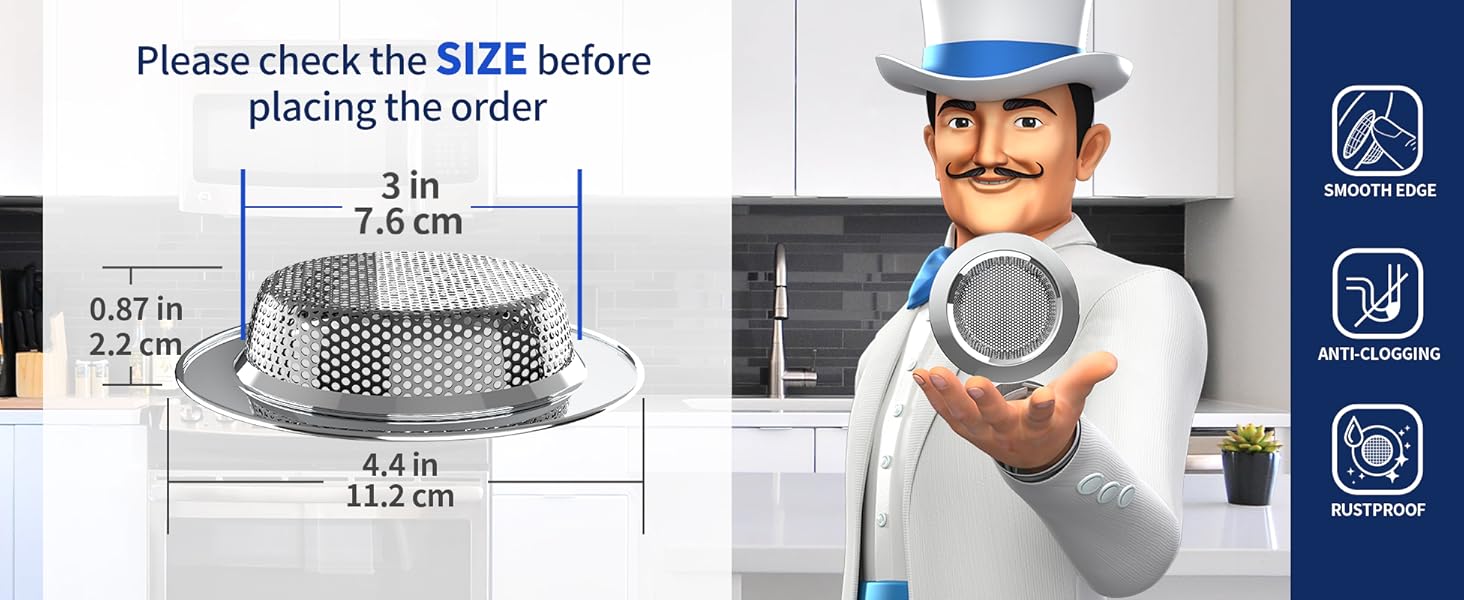 MR.SIGA Kitchen Sink Strainer 