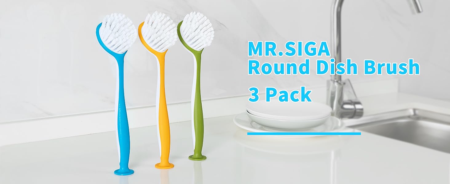 MR.SIGA Round Dish Brush