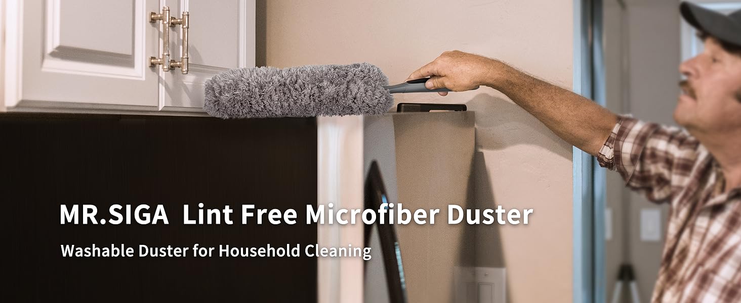 MR.SIGA Lint Free Microfiber Duster