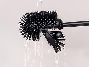 MR.SIGA Toilet Bowl Brush and Holder for Bathroom, Non-Scratch TPR Bristles, Under-Rim Brush Head