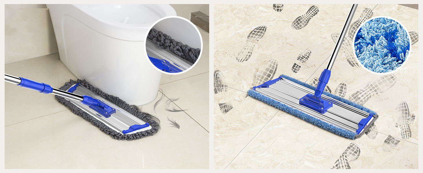 MR.SIGA 18in Professional Microfiber Mop for Floor Cleaning