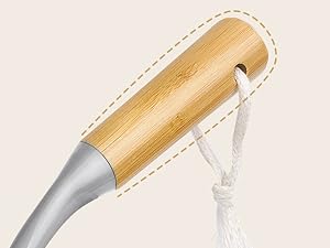 MR.SIGA Dish Brush with Long Bamboo Handle Built-in Scraper, Scrub Brush for Pans, Pots, Kitchen 